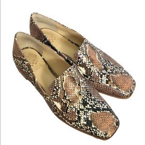 New Vince Camuto Flat Loafers- Brynna Python Snake Print